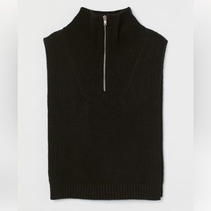 ❗️FREE w/ any purchase ❗️BLACK Knit sleeveless sweater with Zipper